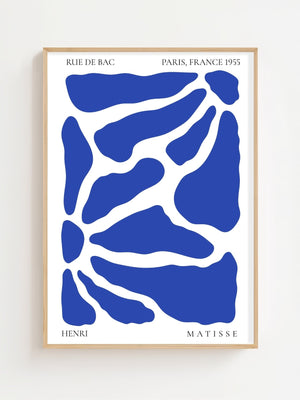 Blue Pebble Wave Plakat - 21 x 29.7 cm - Nellastore