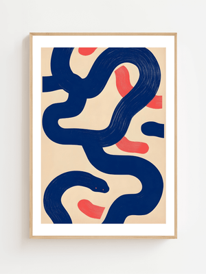 Blue Ribbon Flow Plakat - 21 x 29.7 cm (A4) - Nellastore