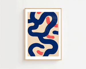 Blue Ribbon Flow Plakat - 21 x 29.7 cm (A4) - Nellastore