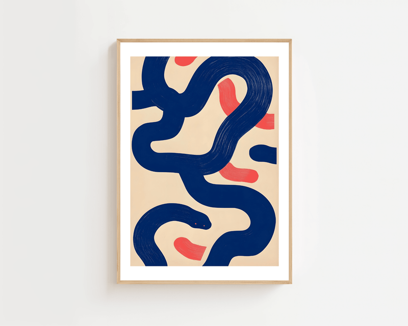 Blue Ribbon Flow Plakat - 21 x 29.7 cm (A4) - Nellastore