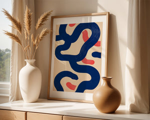 Blue Ribbon Flow Plakat - 21 x 29.7 cm (A4) - Nellastore