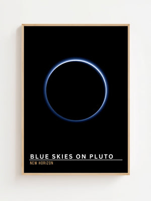 Blue Skies on Pluto Plakat - 21 x 29.7 cm (A4) - Nellastore