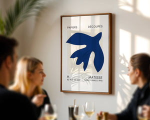 Blue Spread Leaf Plakat - 21 x 29.7 cm (A4) - Nellastore