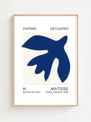 Blue Spread Leaf Plakat - 21 x 29.7 cm (A4) - Nellastore