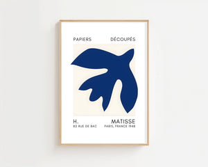 Blue Spread Leaf Plakat - 21 x 29.7 cm (A4) - Nellastore