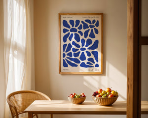 Blue Stone Pattern Plakat - 21 x 29.7 cm - Nellastore