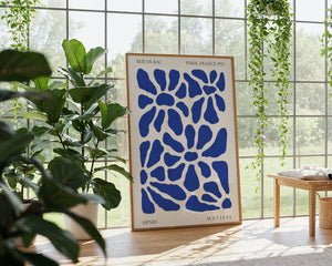 Blue Stone Pattern Plakat - 21 x 29.7 cm - Nellastore