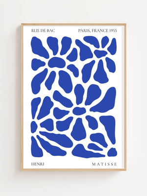 Blue Stone Pattern Plakat - 21 x 29.7 cm - Nellastore
