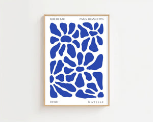 Blue Stone Pattern Plakat - 21 x 29.7 cm - Nellastore