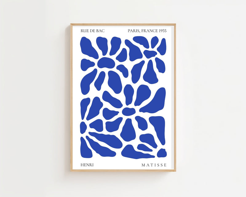 Blue Stone Pattern Plakat - 21 x 29.7 cm - Nellastore