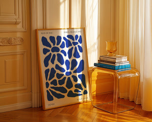 Blue Stone Pattern Plakat - 21 x 29.7 cm - Nellastore