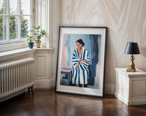 Blue Stripes Solitude Plakat - 21 x 29.7 cm (A4) - Nellastore