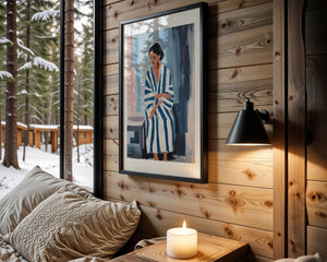Blue Stripes Solitude Plakat - 21 x 29.7 cm (A4) - Nellastore