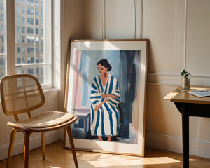 Blue Stripes Solitude Plakat - 21 x 29.7 cm (A4) - Nellastore