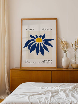 Blue Sun Flower Plakat - 21 x 29.7 cm (A4) - Nellastore