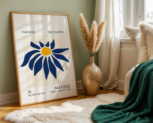 Blue Sun Flower Plakat - 21 x 29.7 cm (A4) - Nellastore