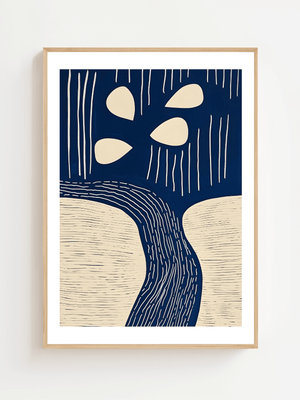 Blue Tree Of Life Plakat - 21 x 29.7 cm (A4) - Nellastore