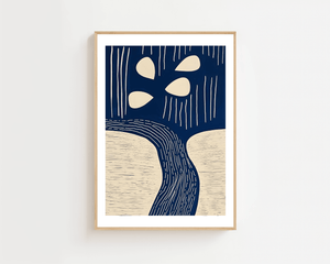 Blue Tree Of Life Plakat - 21 x 29.7 cm (A4) - Nellastore