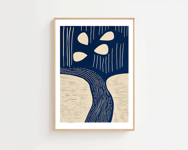 Blue Tree Of Life Plakat - 21 x 29.7 cm (A4) - Nellastore