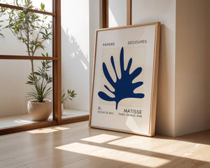Blue Tropical Leaf Plakat - 21 x 29.7 cm (A4) - Nellastore