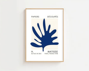 Blue Tropical Leaf Plakat - 21 x 29.7 cm (A4) - Nellastore
