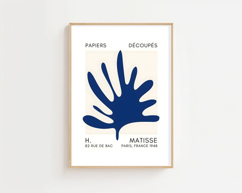 Blue Tropical Leaf Plakat - 21 x 29.7 cm (A4) - Nellastore