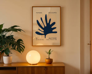 Blue Tropical Leaf Plakat - 21 x 29.7 cm (A4) - Nellastore