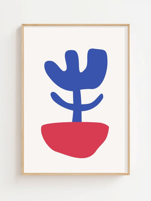 Blue Tulip Vase Plakat - 21 x 29.7 cm - Nellastore