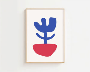 Blue Tulip Vase Plakat - 21 x 29.7 cm - Nellastore