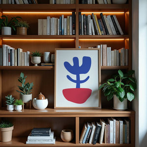 Blue Tulip Vase Plakat - 21 x 29.7 cm - Nellastore