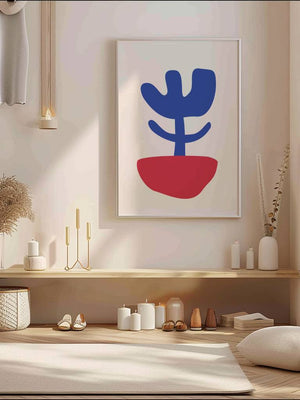 Blue Tulip Vase Plakat - 21 x 29.7 cm - Nellastore