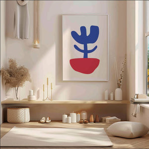 Blue Tulip Vase Plakat - 21 x 29.7 cm - Nellastore