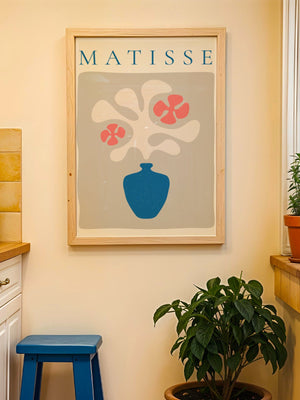 Blue Vase Forms Matisse Plakat - 21 x 29.7 cm - Nellastore