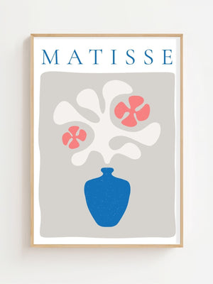 Blue Vase Forms Matisse Plakat - 21 x 29.7 cm - Nellastore