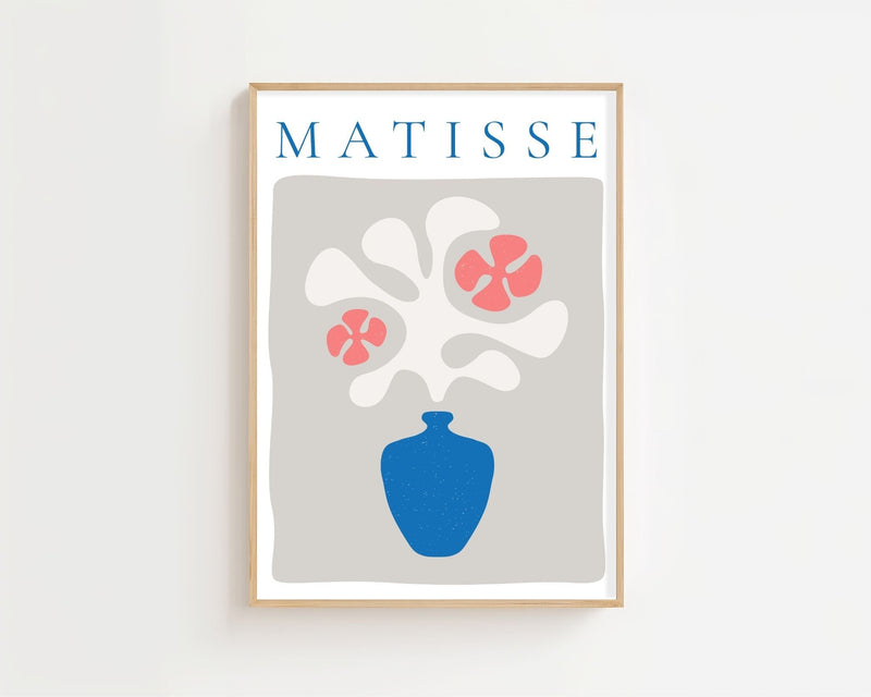 Blue Vase Forms Matisse Plakat - 21 x 29.7 cm - Nellastore