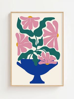 Blue Vase Garden Matisse Plakat - 21 x 29.7 cm - Nellastore