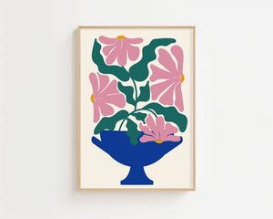 Blue Vase Garden Matisse Plakat - 21 x 29.7 cm - Nellastore