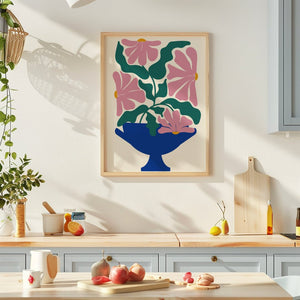 Blue Vase Garden Matisse Plakat - 21 x 29.7 cm - Nellastore
