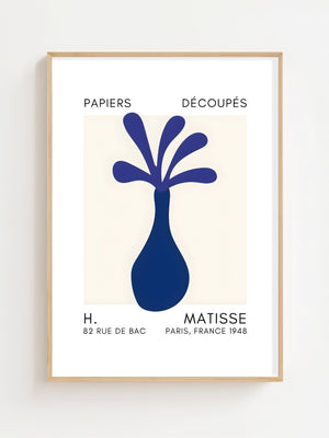 Blue Vase Shape Plakat - 21 x 29.7 cm (A4) - Nellastore