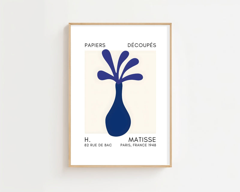 Blue Vase Shape Plakat - 21 x 29.7 cm (A4) - Nellastore
