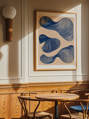 Blue Velvet Waves Plakat - 21 x 29.7 cm (A4) - Nellastore