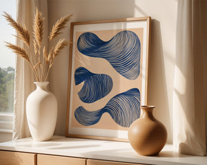 Blue Velvet Waves Plakat - 21 x 29.7 cm (A4) - Nellastore