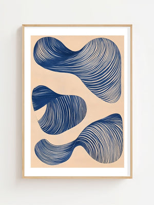 Blue Velvet Waves Plakat - 21 x 29.7 cm (A4) - Nellastore