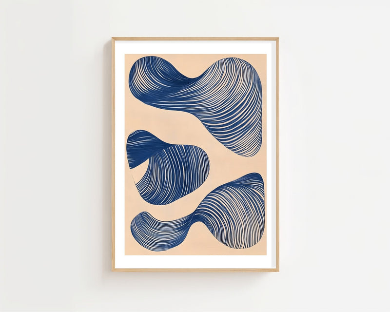 Blue Velvet Waves Plakat - 21 x 29.7 cm (A4) - Nellastore