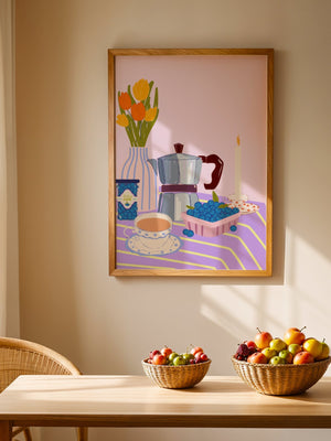 Blueberry Jam Morning Plakat - 21 x 29.7 cm - Nellastore