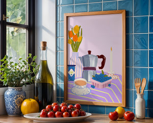 Blueberry Jam Morning Plakat - 21 x 29.7 cm - Nellastore