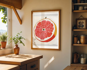 Blush Grapefruit Plakat - 21 x 29.7 cm (A4) - Nellastore