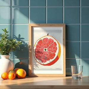 Blush Grapefruit Plakat - 21 x 29.7 cm (A4) - Nellastore