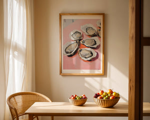 Blush Oyster Feast Plakat - 21 x 29.7 cm (A4) - Nellastore