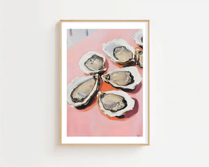 Blush Oyster Feast Plakat - 21 x 29.7 cm (A4) - Nellastore
